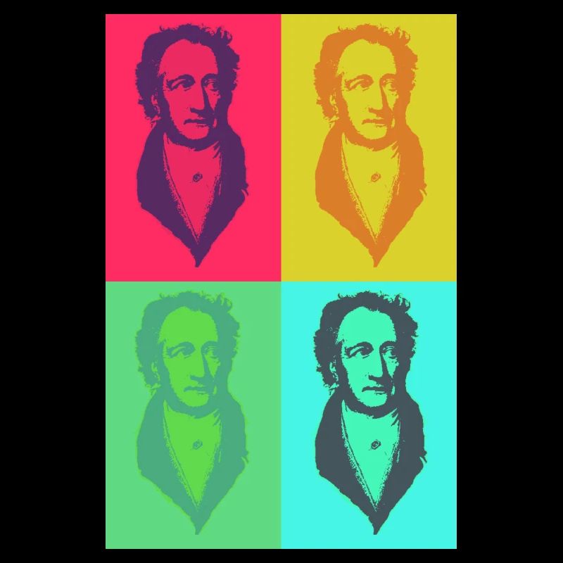Goethe PopArt Vierfarben
