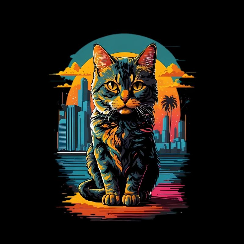 Chat dans la ville