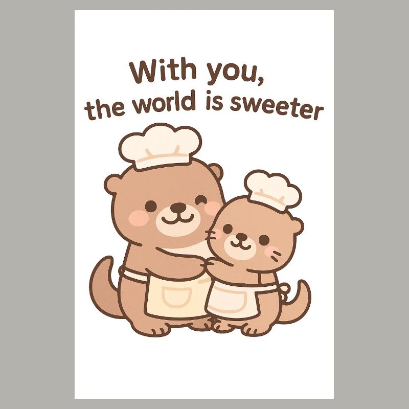 Mit dir wird die Welt süßer – Süßer Kawaii Otter
