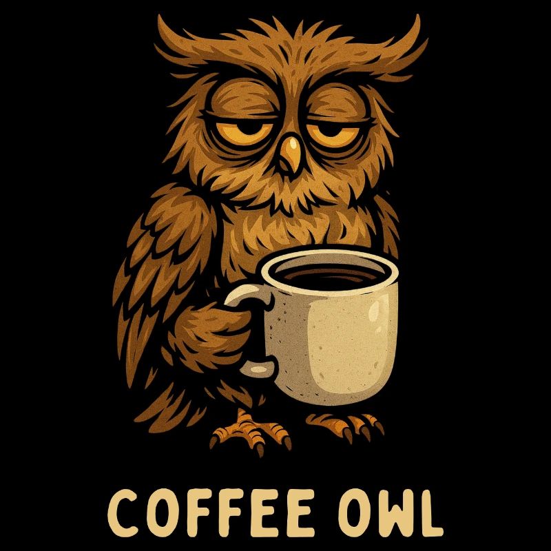 Coffee Owl - Kaffee Eule mit Becher Espresso 