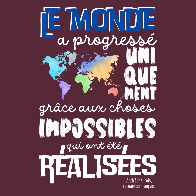 Citation Positive Le Monde a progressé WHITE