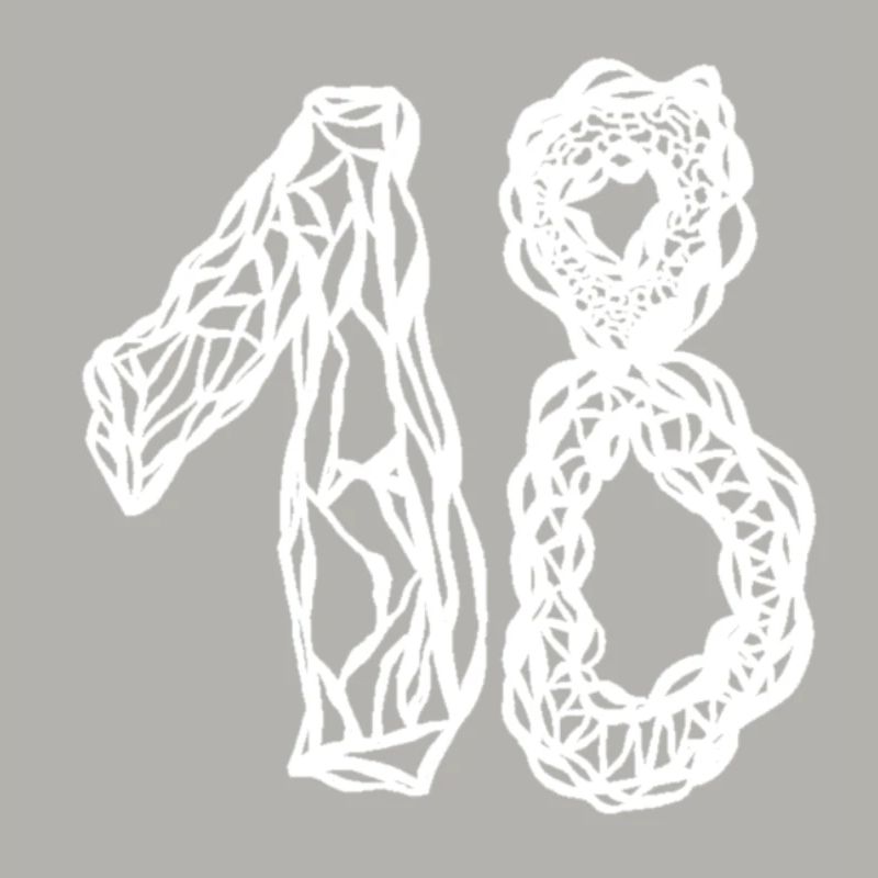 Numéro 18 blanc