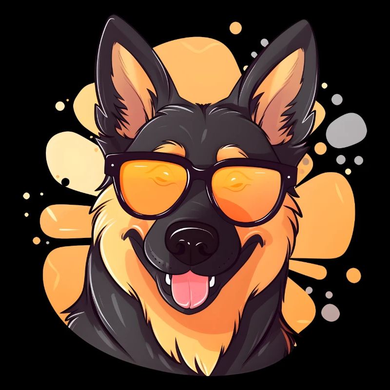 German Shepherd with sunglasses