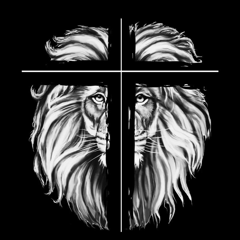 Lion Cross black