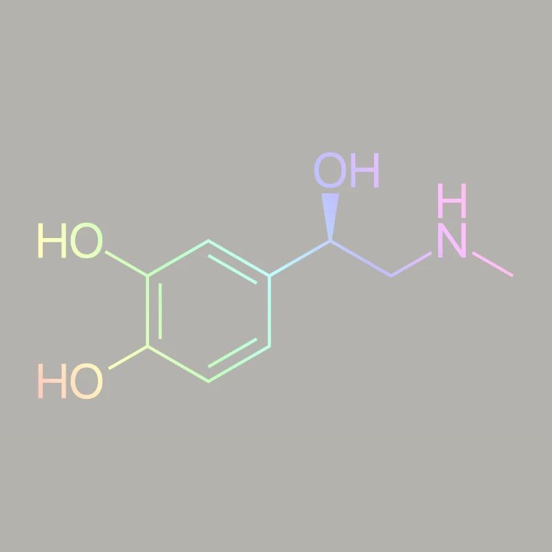 Adrenaline molecule - pastel colored