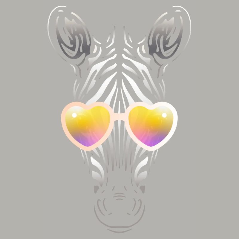 Zebra mit Sonnenbrille