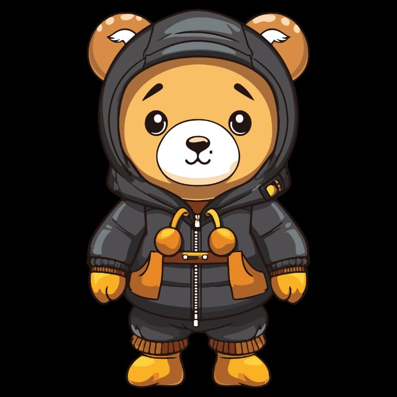 Bear Winter Comic Cute
