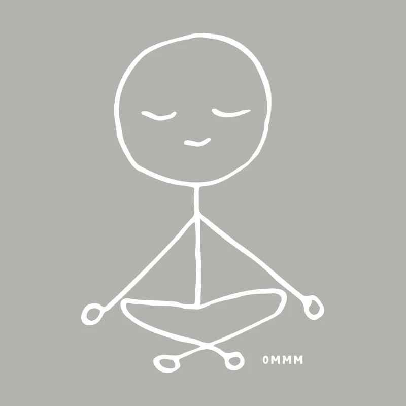 Strichmännchen, Strichmännchen, Meditation, Minimalismus, omm