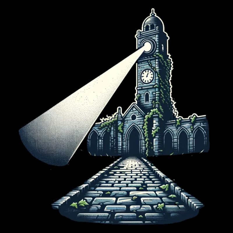 Abandoned Tower in the Dark