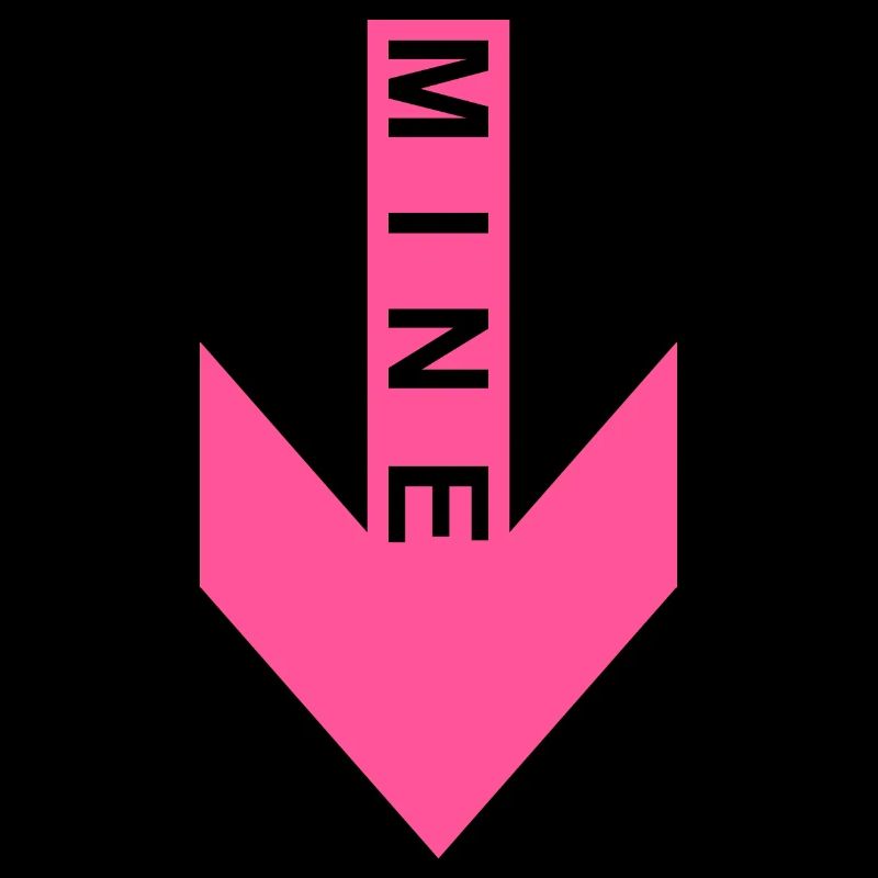 Mine Pfeil Rosa nach unten