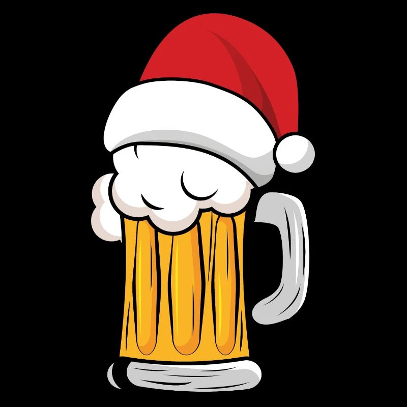 Tasse à bière avec bonnet de Noël