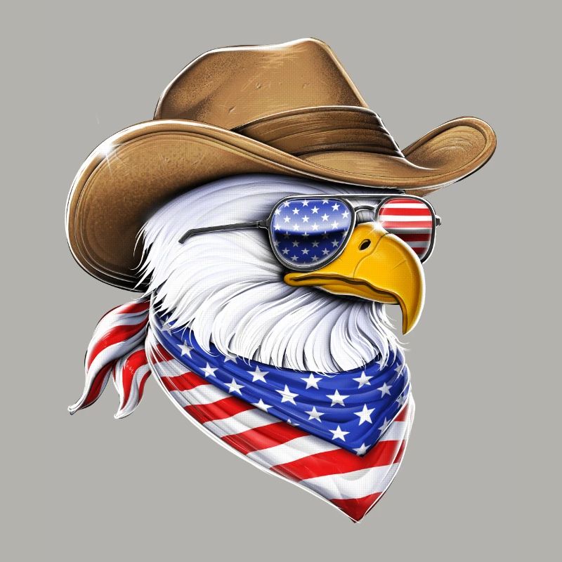 American Bald Eagle Cowboy