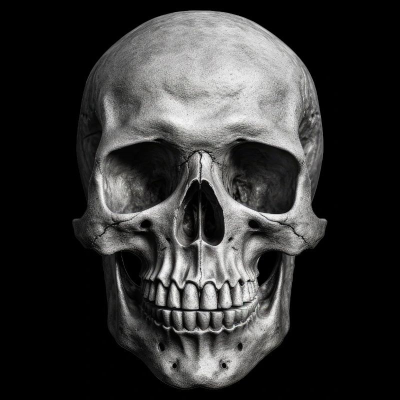 Realistic Skull | Edgy Bones | Gothic Graphics