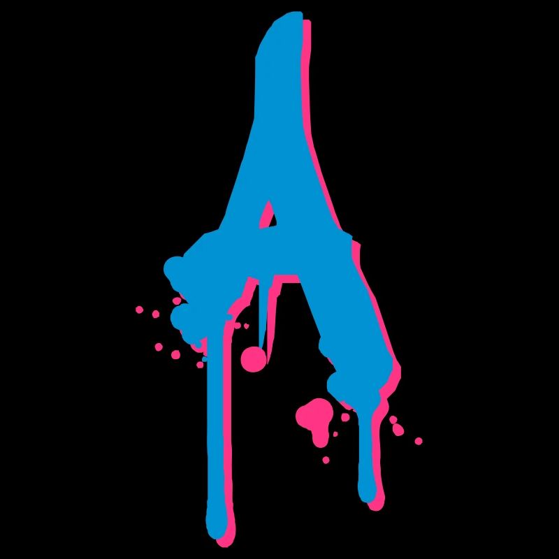 A graffiti drops Farbklex blood spray