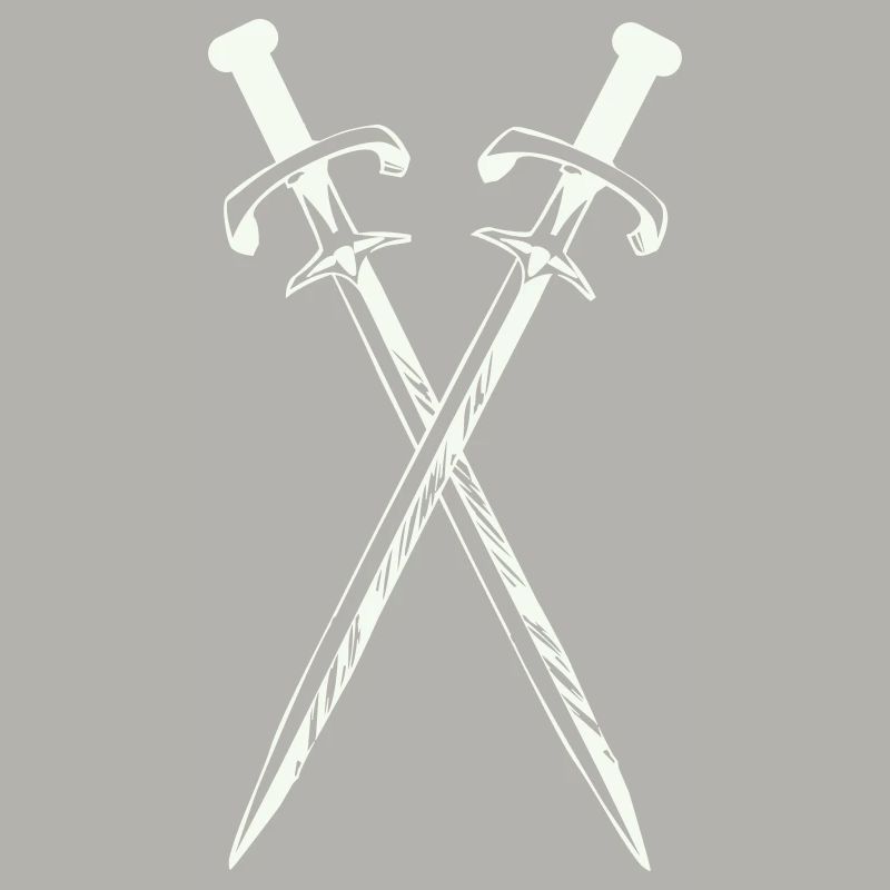 Deux épées en croix
