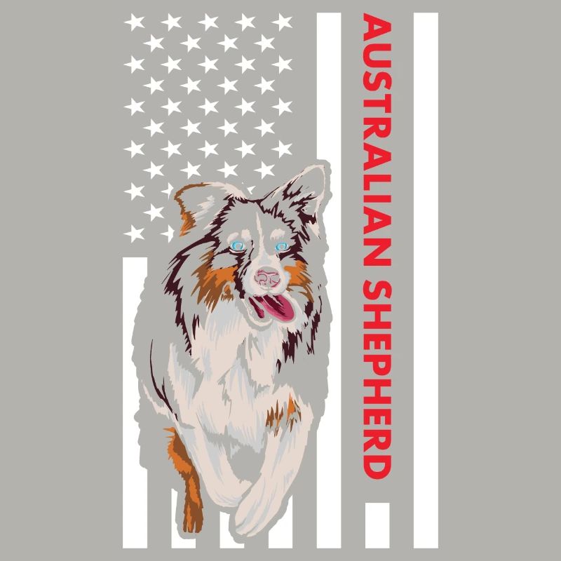 Dog Aussie Us Flag