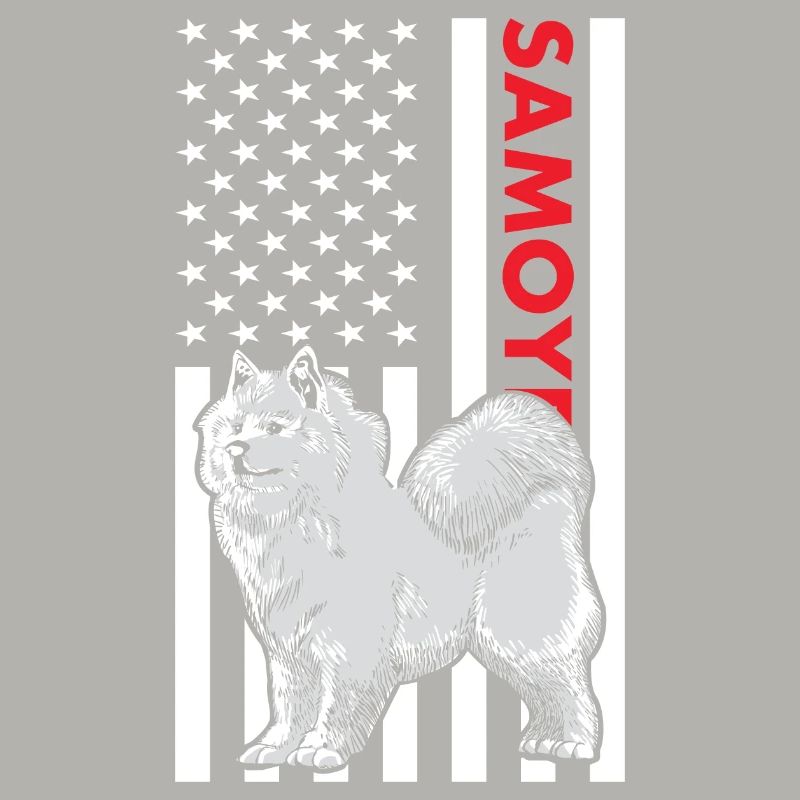 Samoyed Us Flag