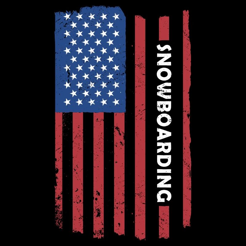 Sport Us Flag Snowboarding
