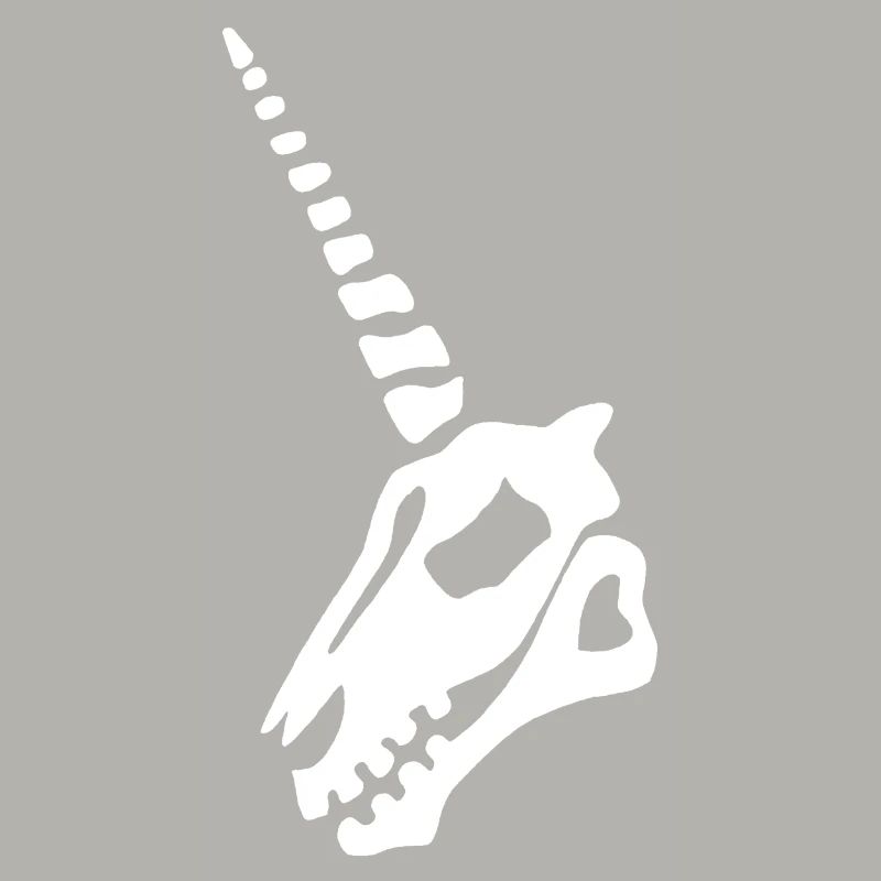 Weißer Einhorn Schädel