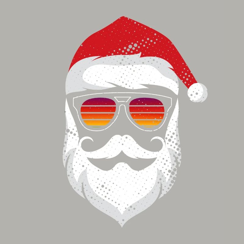 Weihnachtsmann Gesicht Mit Brille