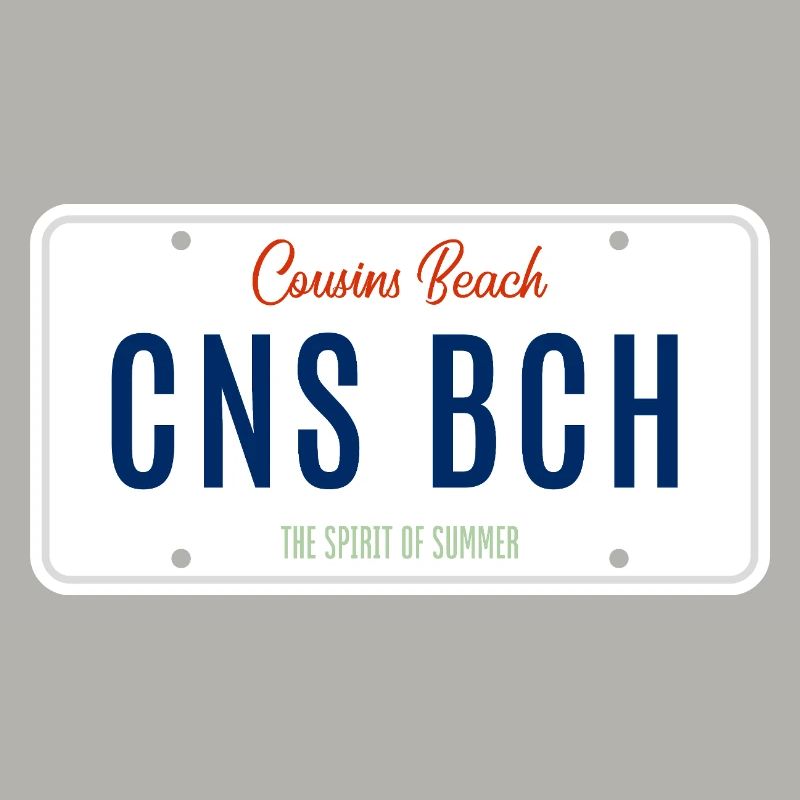 Plage Cousins – Plaque d’immatriculation