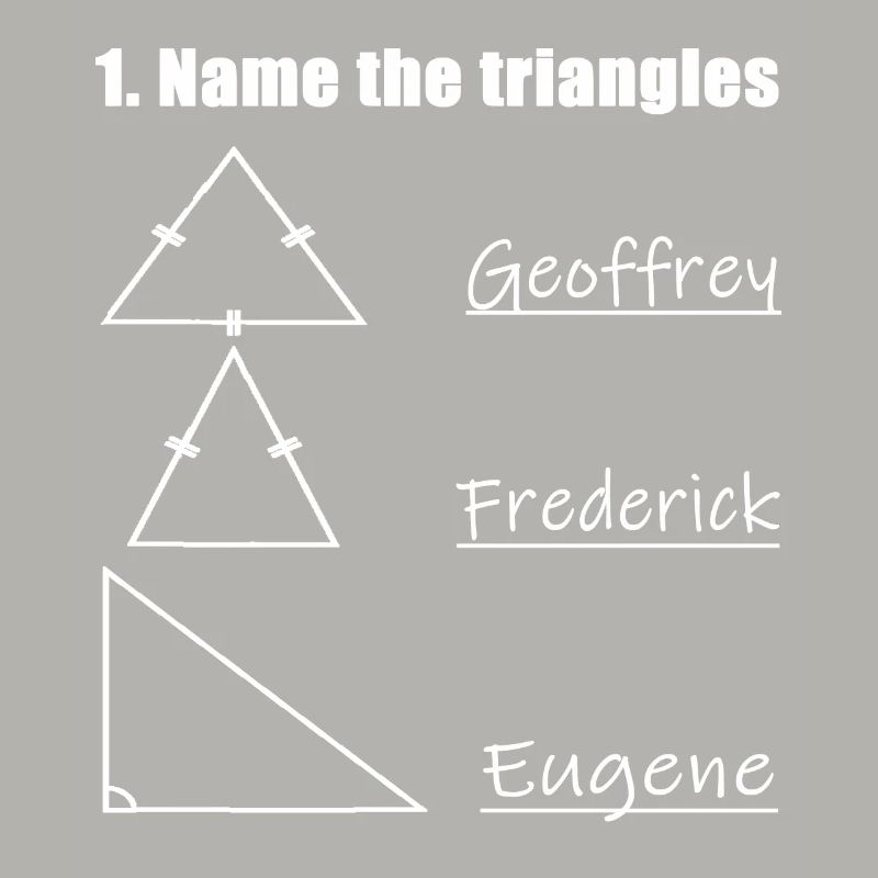 Nom Les Triangles Drôle Math Amant Tenues Math