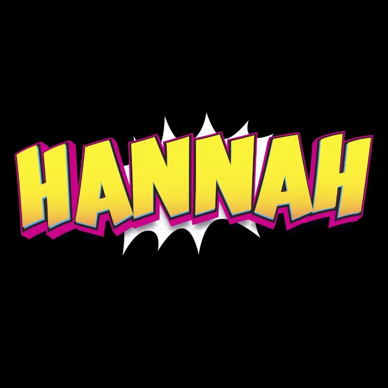 Hannah Custom Name Comic Book Style Pop Art,