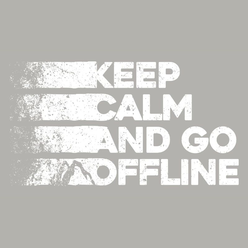 Restez calme et déconnectez-vous. Conception de randonnée