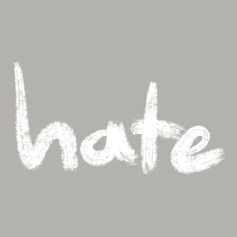 Hate Text white