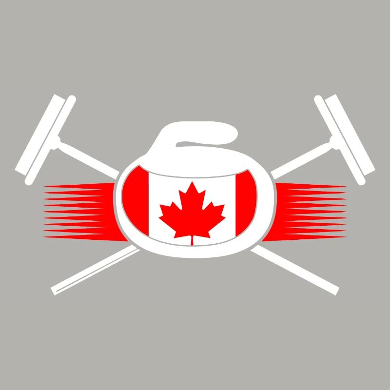 Curling Pierre de curling Canada Curler Curling drapeau canadien Curling