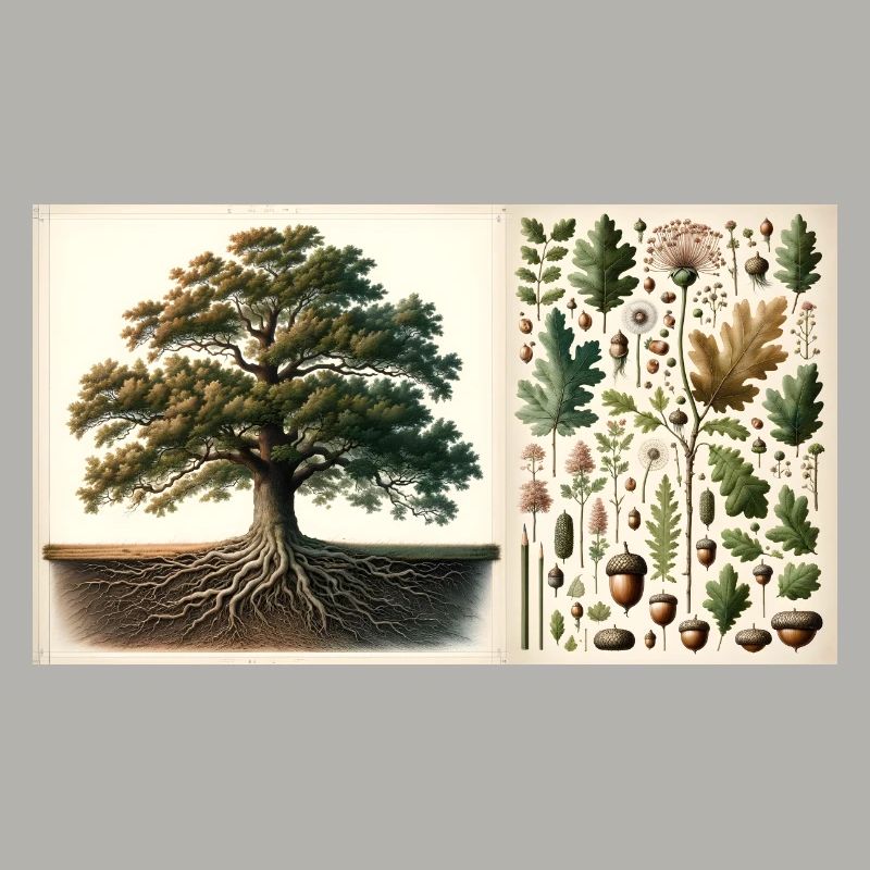Oak Tree Botanical
