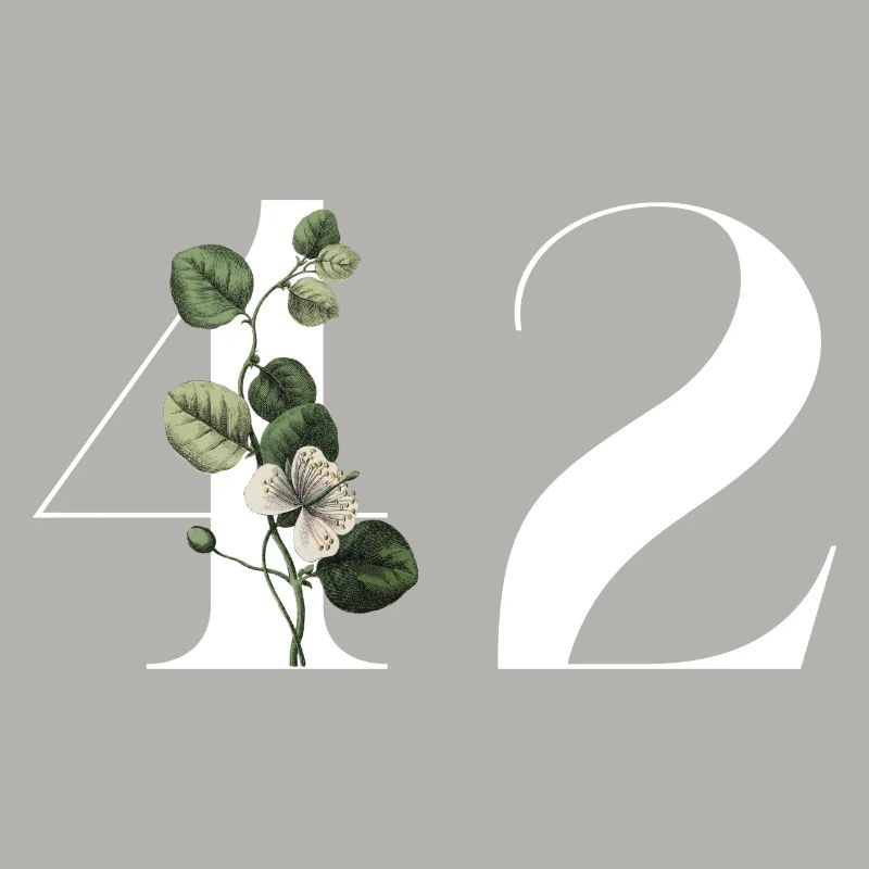 Nummer 42 Blumengrün - 42. Blumengeburtstag