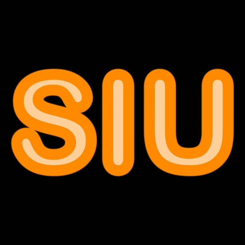 Jugendwort - Siu - Neonschrift in orange