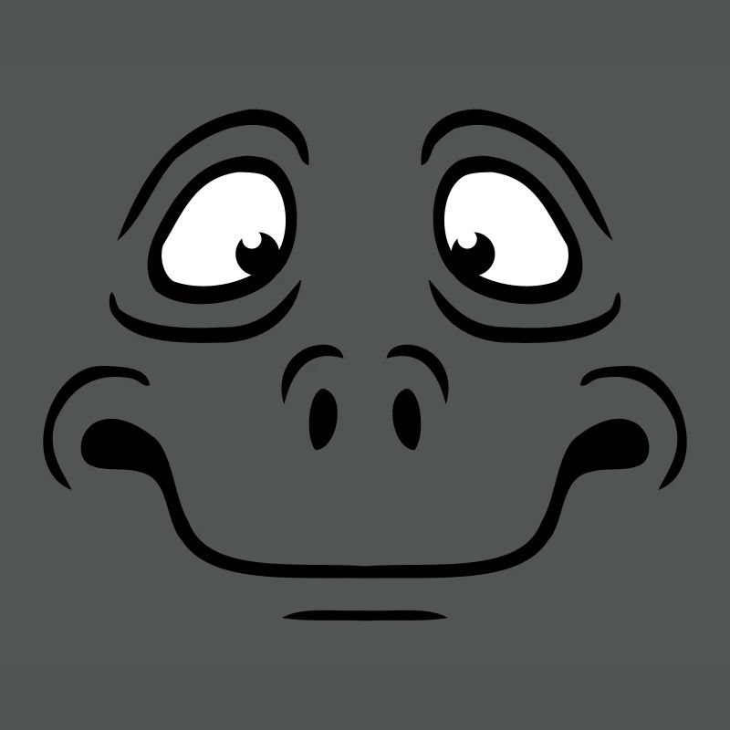 Insecure Anxious Comic Cartoon Face