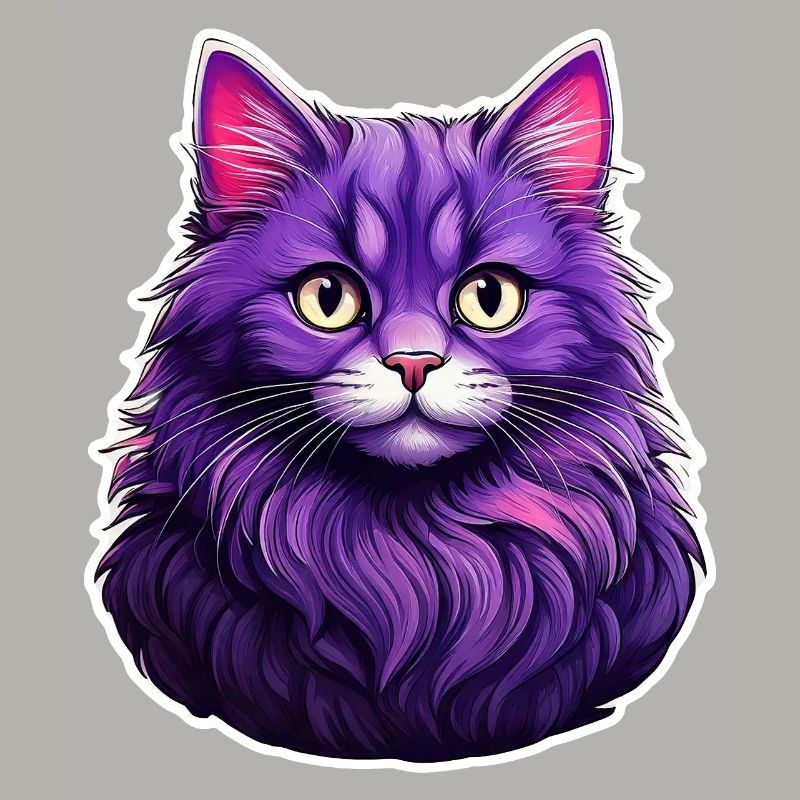 Chat Design Moderne Violet