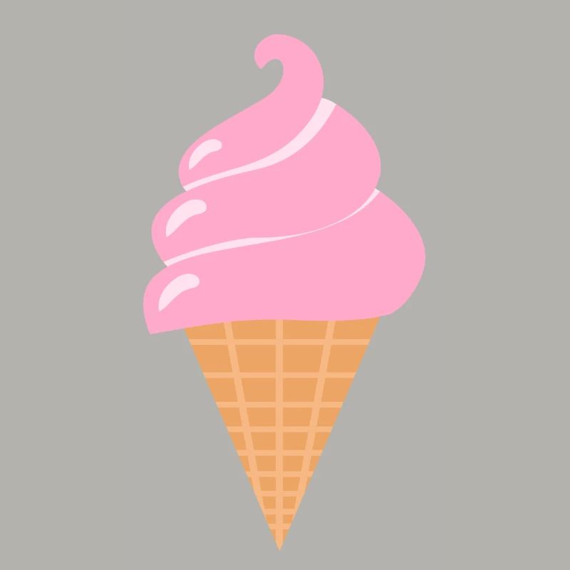 Softeis Eis - Rosa Sommer Eis