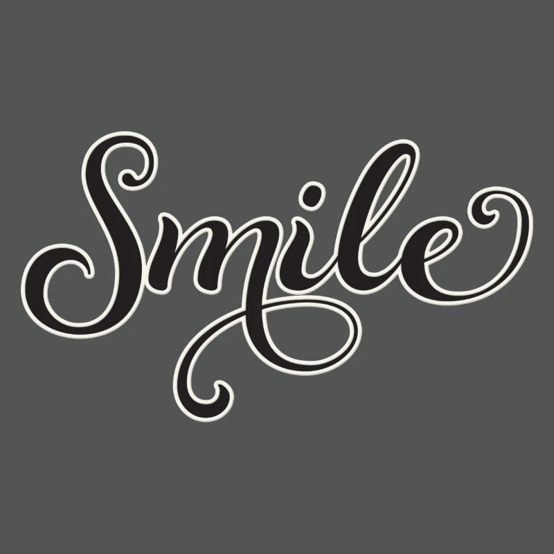 Lächelnder Script-Schriftzug Smile
