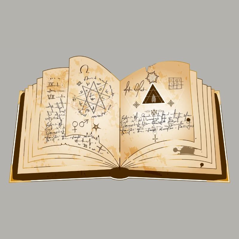 ancient magic book with ancient spells