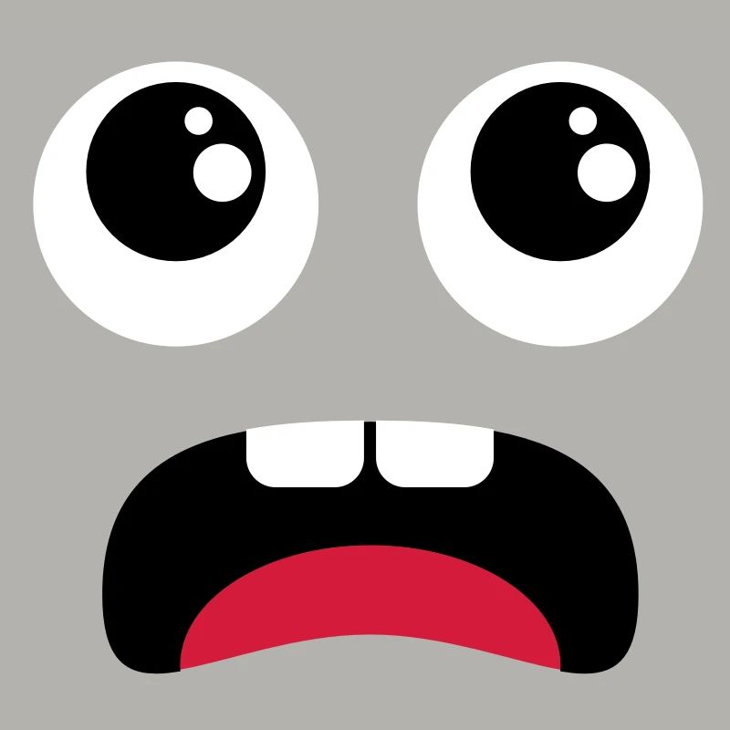 Terrified face - Comic