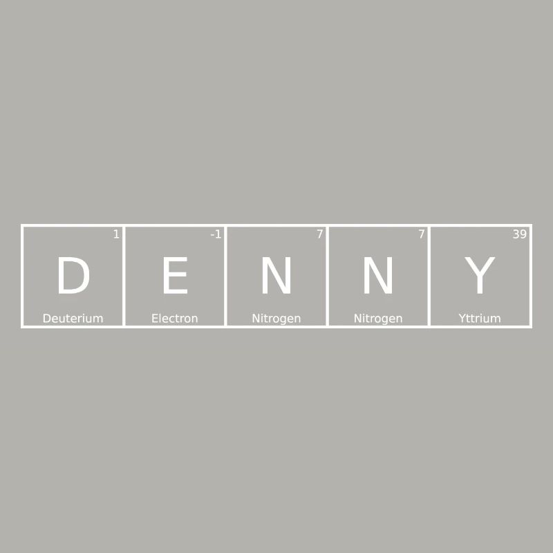 Denny Surname First Name Chemistry Periodic Table Elements