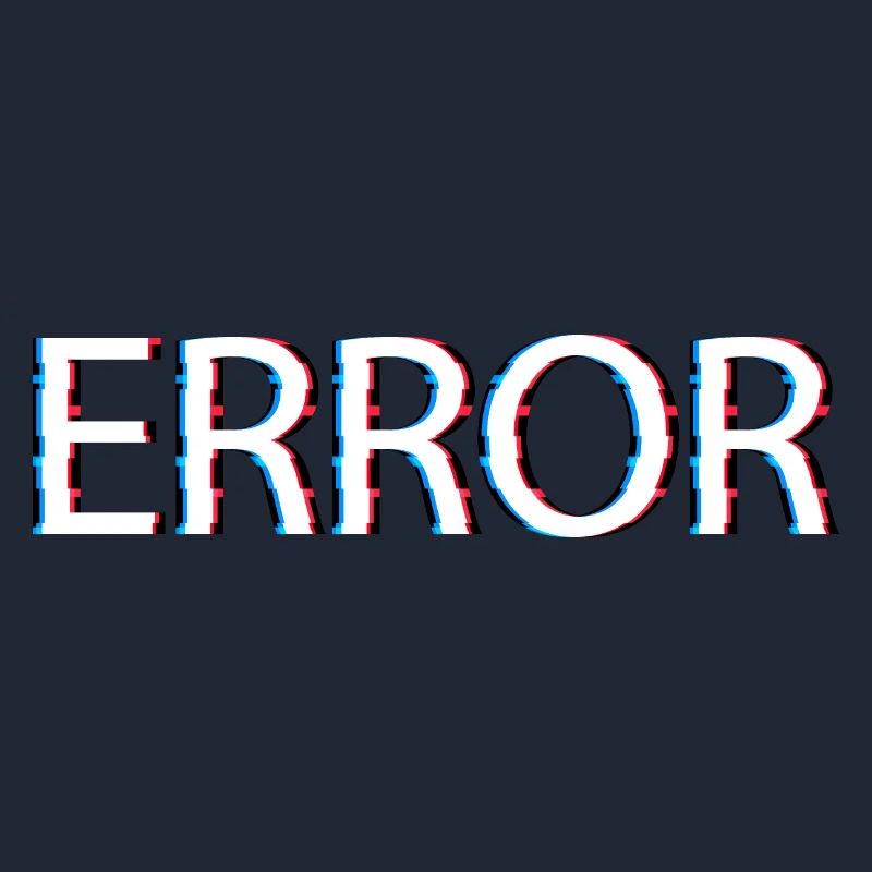 Error design with cool glitch effect