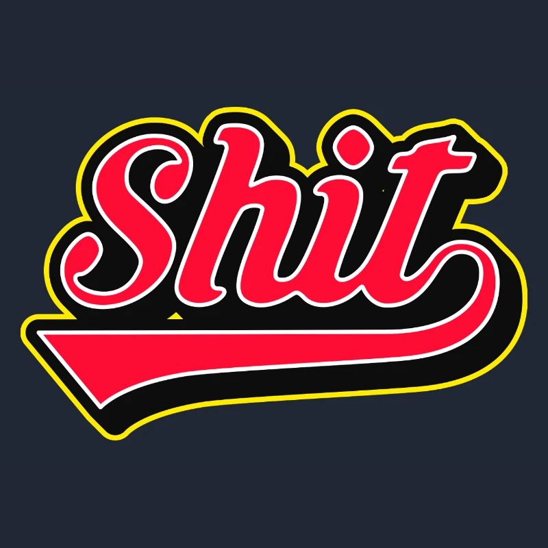 Shit Word Script Logo