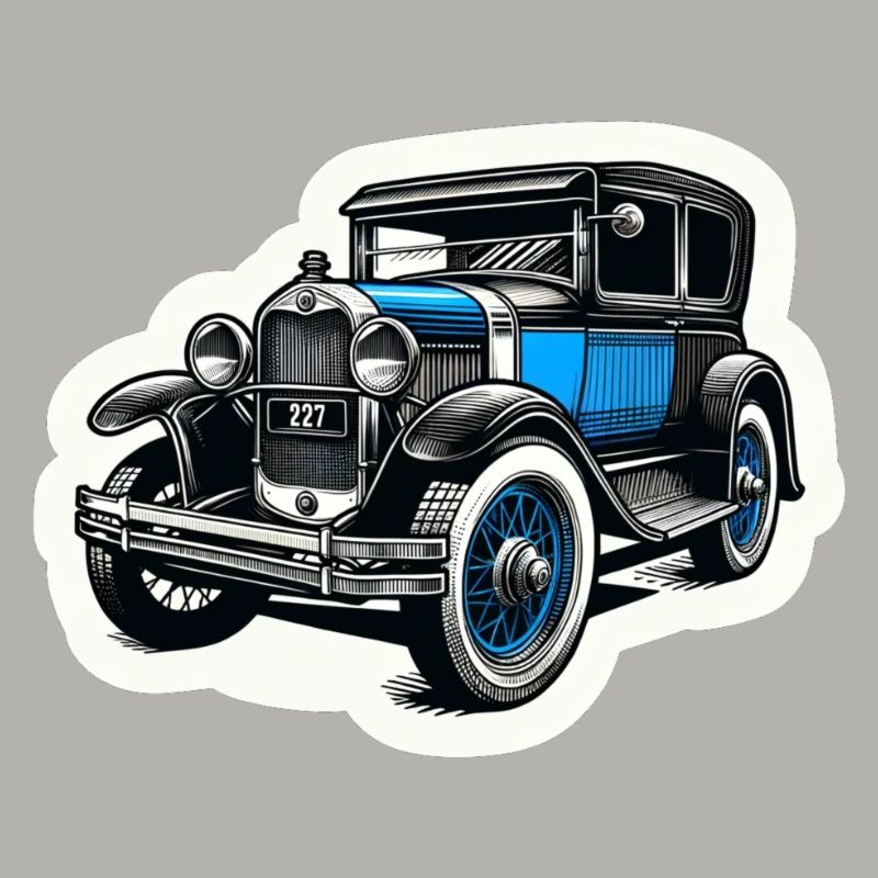 Alter blauer Oldtimer