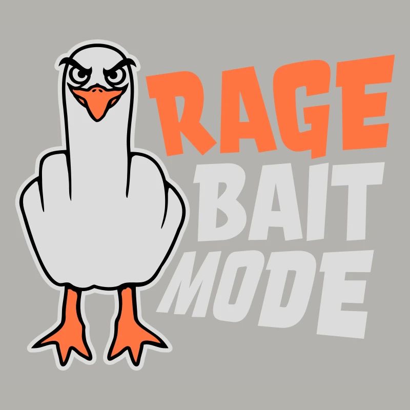 Rage Bait Mode Möwe Vogel Böse Lustig Provokation