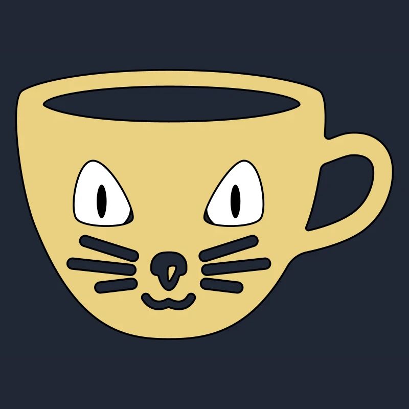Tasse mit Katzengesicht Kaffeetasse Teetasse Katze