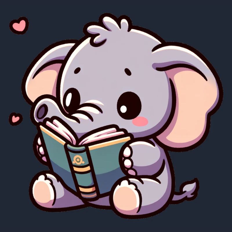 Éléphant lecture de l’heure du conte éléphant cache-couche