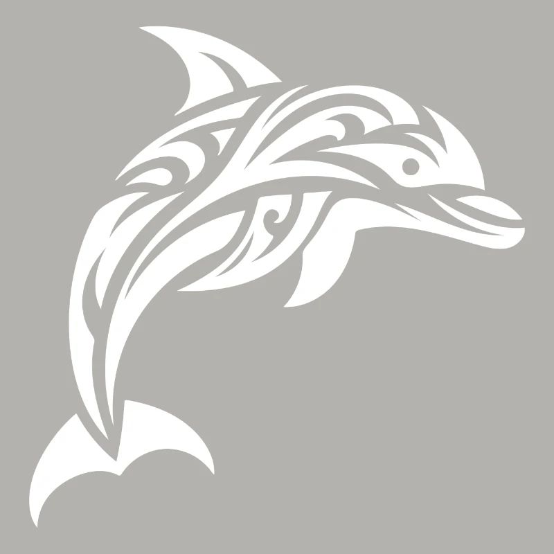 Springender süßer Tattoo Delfin