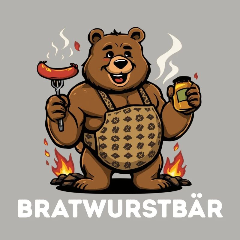 Bratwurst Bear Barbecue Gift Gift Idea