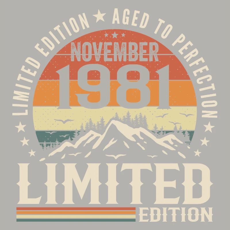 November 1981 Einzigartiger Retro-Geburtstag