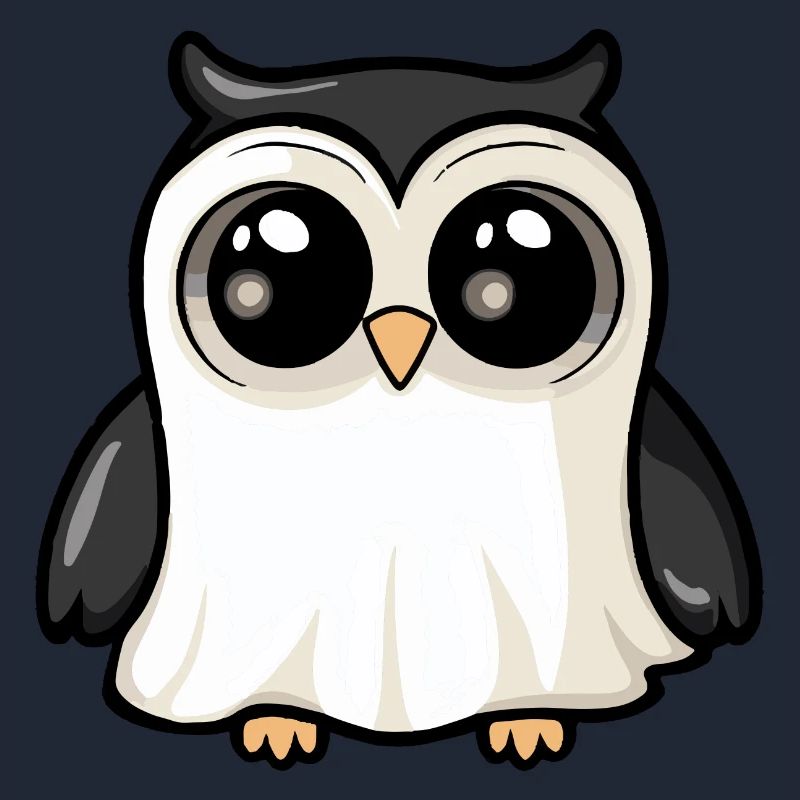 Owl Halloween Comic Ghost
